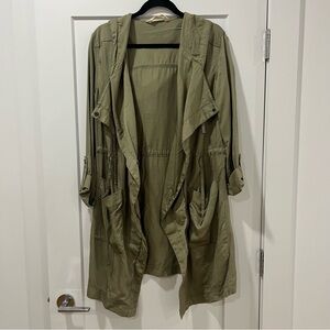 Small Olive Green Hollister Trench Jacket
